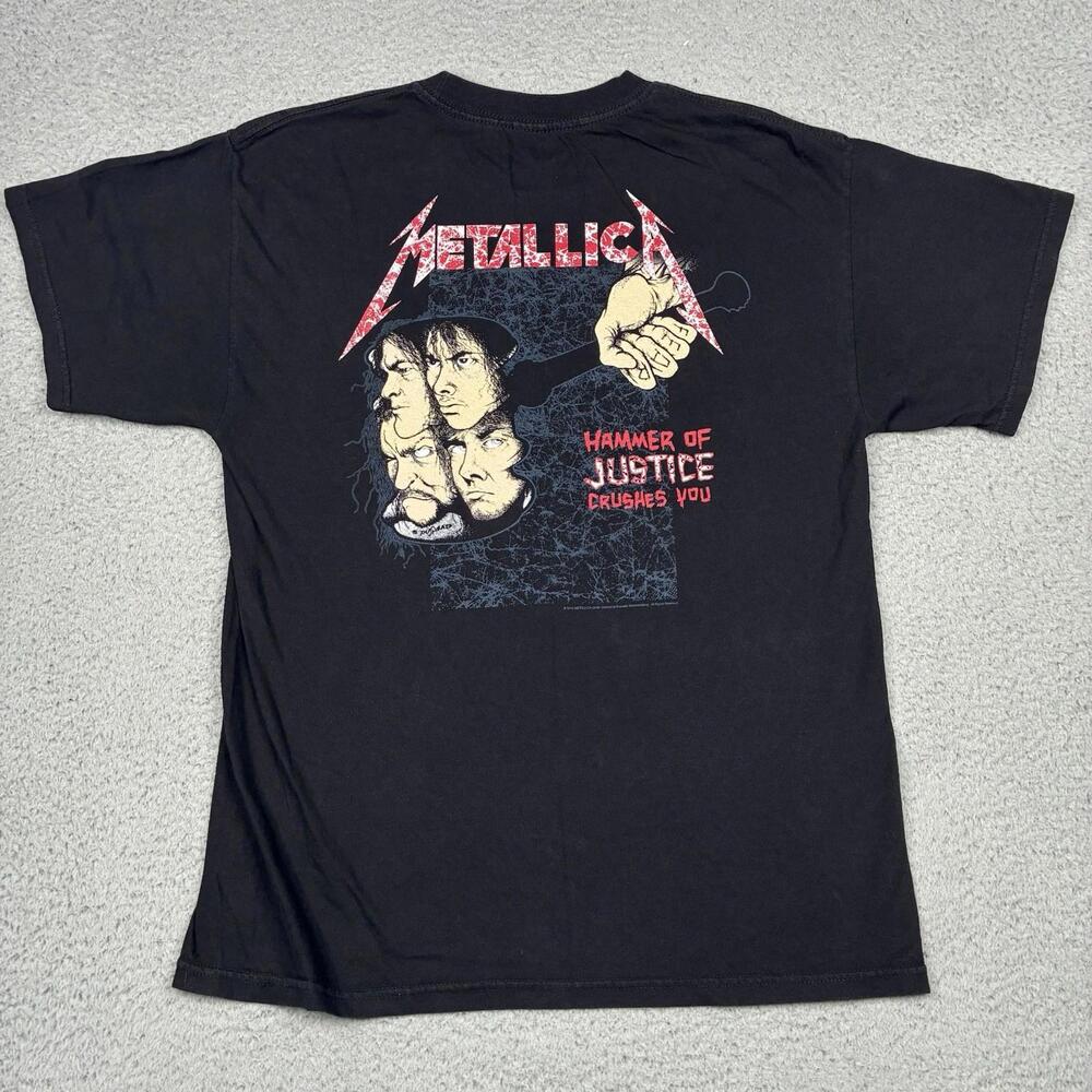 Metallica And Justice For All T Shirt Men’s Small Black Graphic Band Tee 2015 - Picture 7 of 8